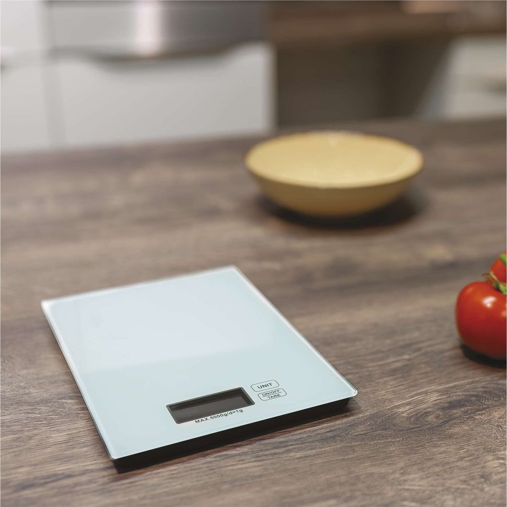 EMOS Küchenwaage aus Hartglas, Digitalwaage mit LCD Produktbild 3