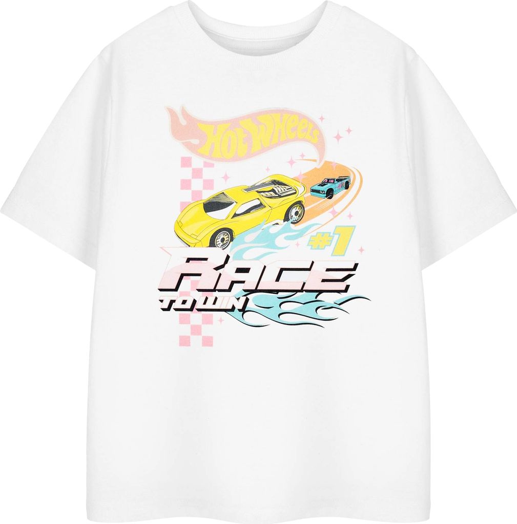 Hot Wheels - "Race To Win" T-Shirt für Jungen NS8532 (116) (Weiß)