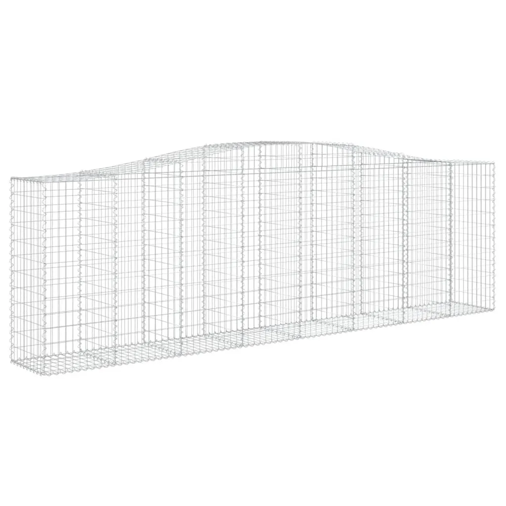 Mur de gabion décoratif arc surélevé 400x50x140 cm clôture jardin