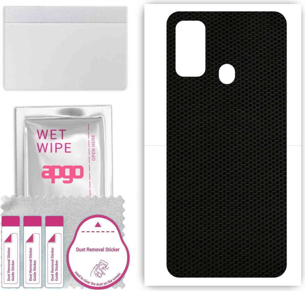 apgo Rückseite Schutzfolie, Skin, kompatibel mit Tecno Spark 7T, Hinten Displayschutzfolie aus Vinylfolie, kratzfest, einfache Montage - Matrix