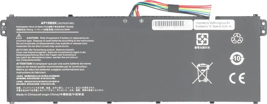 Batterie portable 3400 mAh avec cellules longue durée de vie Lithium