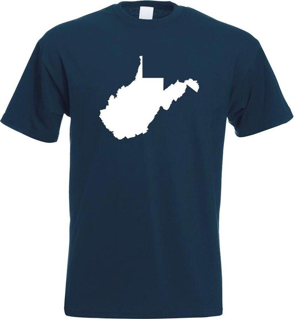 Kiwistar - T-Shirt - Navy - USA - Bundesstaat - West Virginia Herren Funshirt Bedruckt Design Sprüche Spruch Motive - mit Motiv Bedruckt - Funshir...