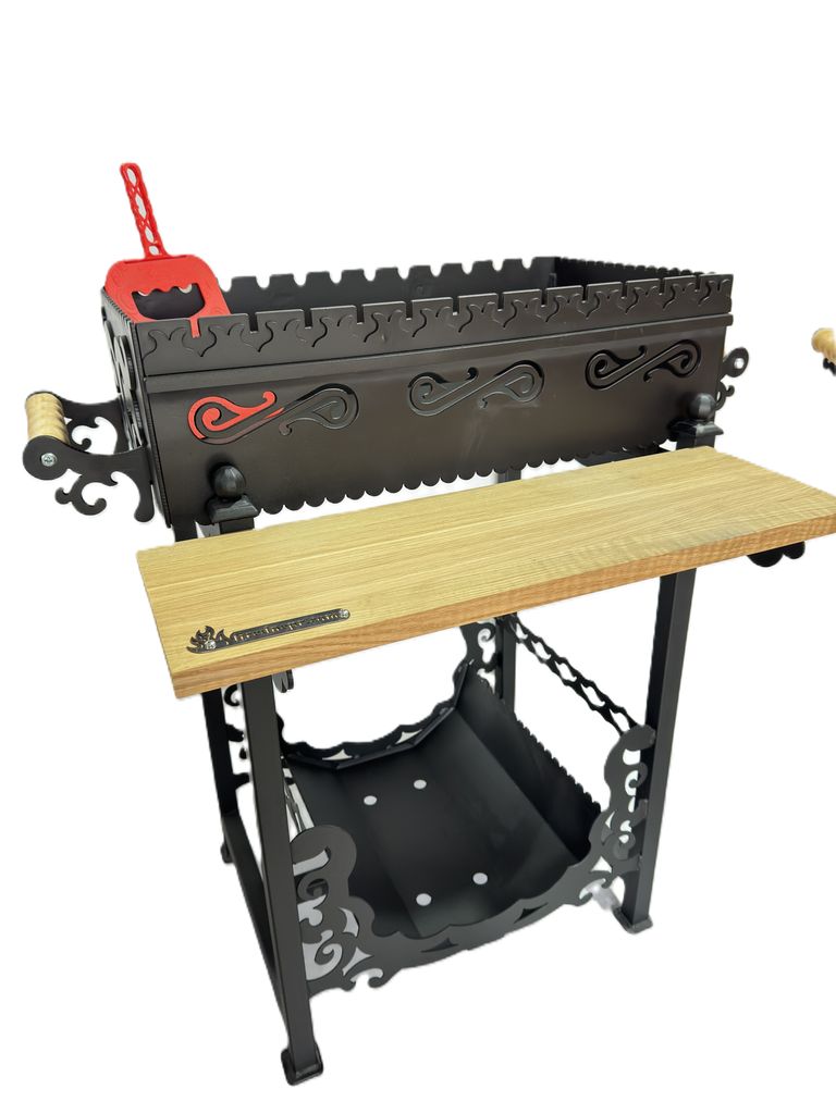 Holzkohlengrill, Mangal, BBQ, Osten, Schaschlik, Spieße, 4 mm Stahl, Picknick, Gartengrill,
