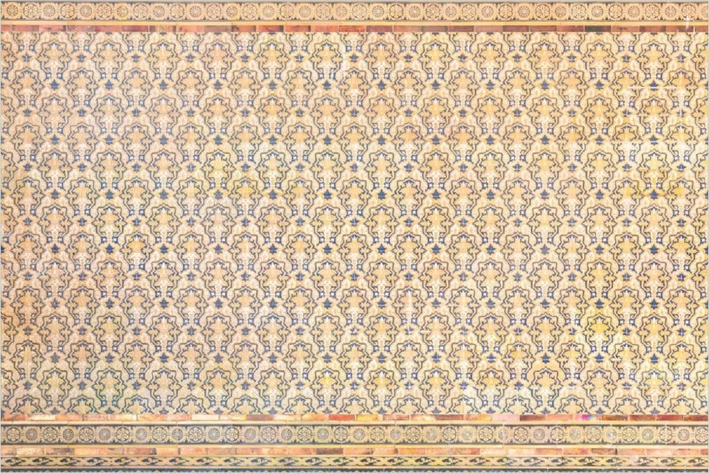Wallario Poster - Gotisch gemusterte Fliesen, Kunstdruck Größe: 61 x 91,50 cm