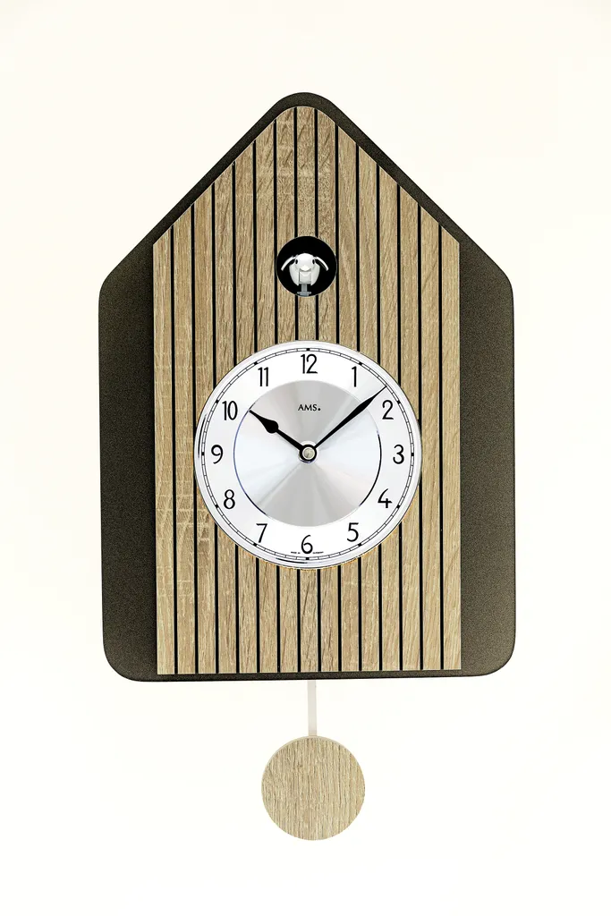 Horloge à quartz AMS W7495 avec mélodie et balancier : le luxe du silence