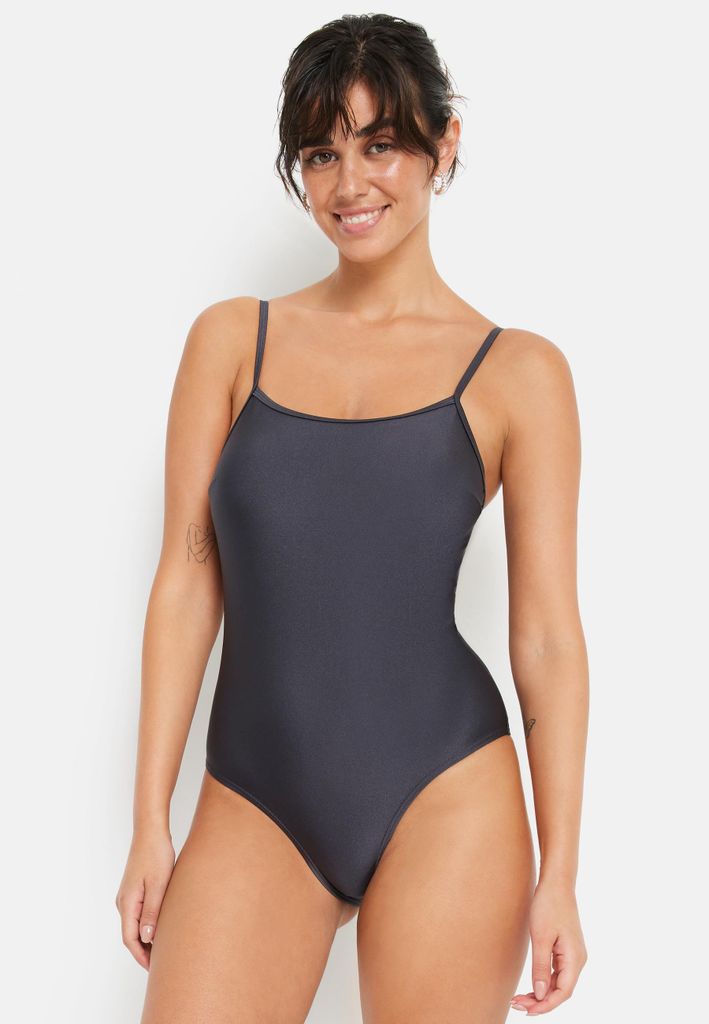 LSCN by Lascana Badeanzug anthrazit Größe 42 Cup C/D