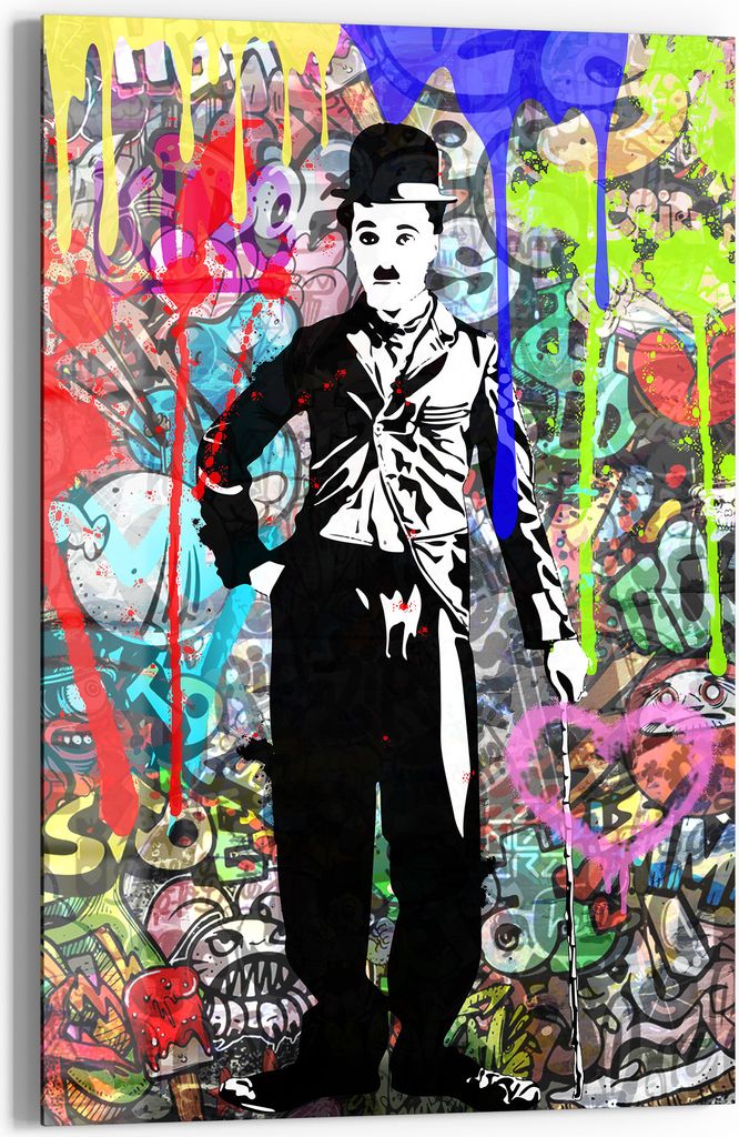 DEQOART Glasbild Echtglas 60x90 cm 'Ikonischer Kontrast' Produktbild 
