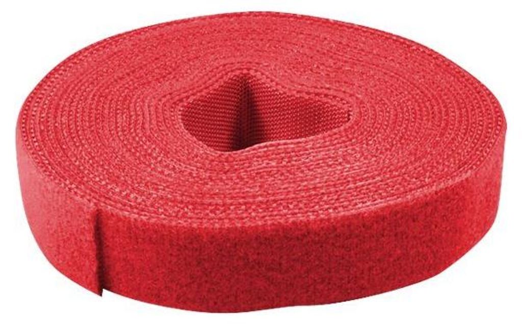 LogiLink Kabelbinder Klettband 4m rot