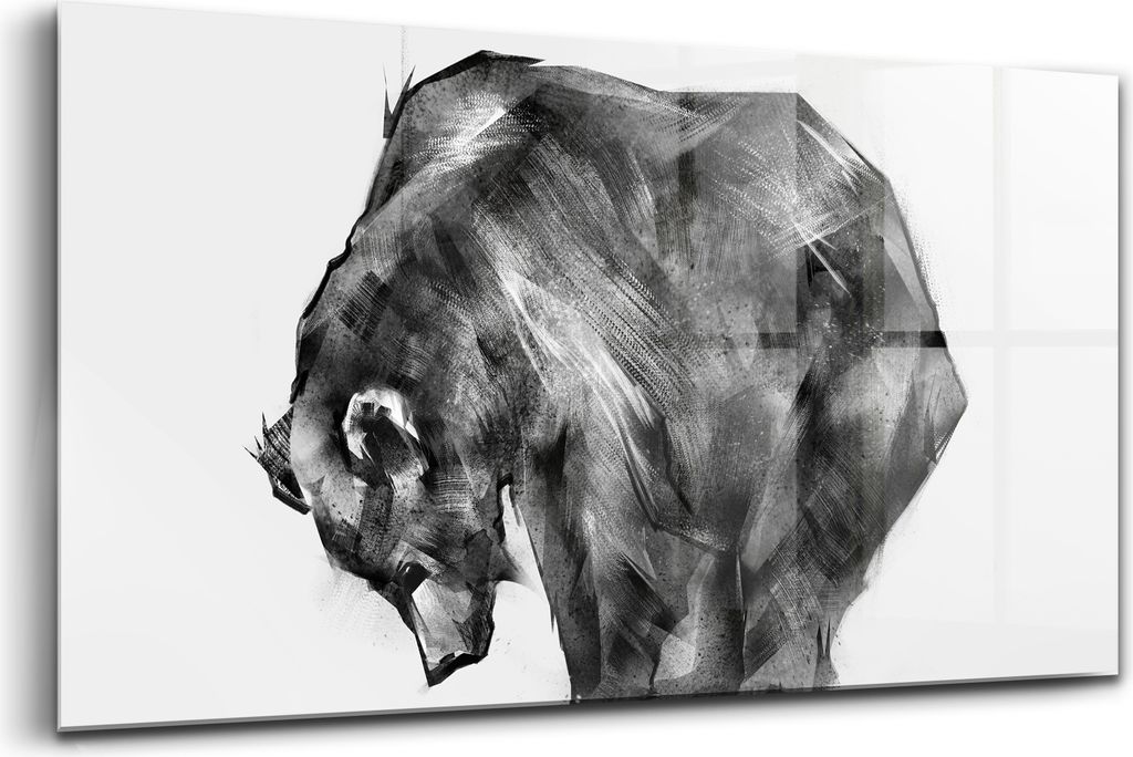 Wandmalerei auf Glas- Wanddekoration aus Glas - 120x60 - In die Augen der eigenen Ängste schauen