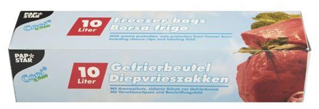 24 sáčků do mrazničky, LLDPE 10 l 60 cm x 40 cm průhledné Obrázek produktu 
