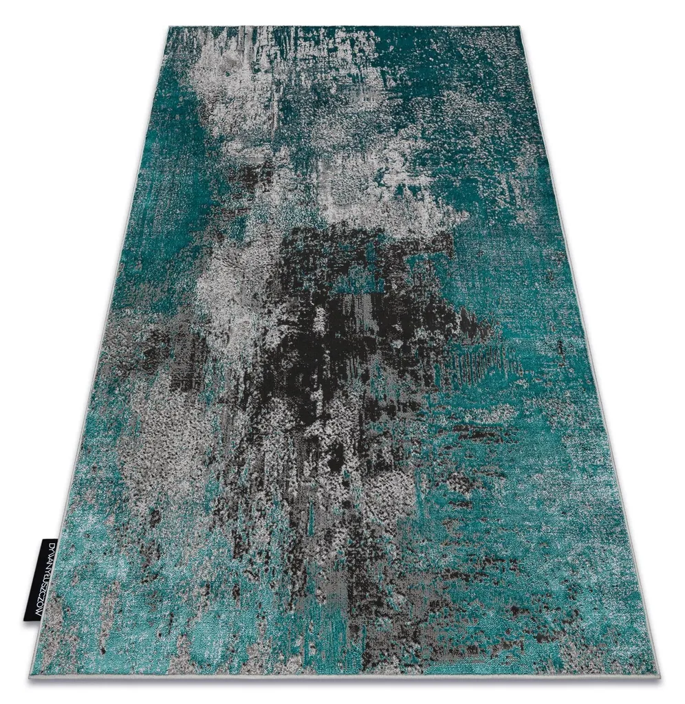 Tapis moderne DE LUXE 570 vintage vert anthracite - 200x290 cm chic