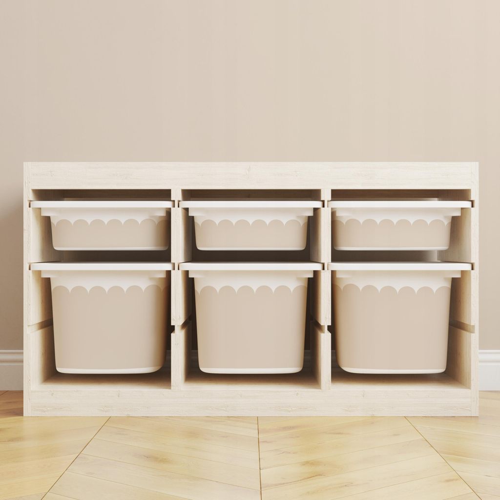 Naklejka na kosz, pojemnik IKEA TROFAST 5,2x50cm, Kremowa Zdjęcie produktu 