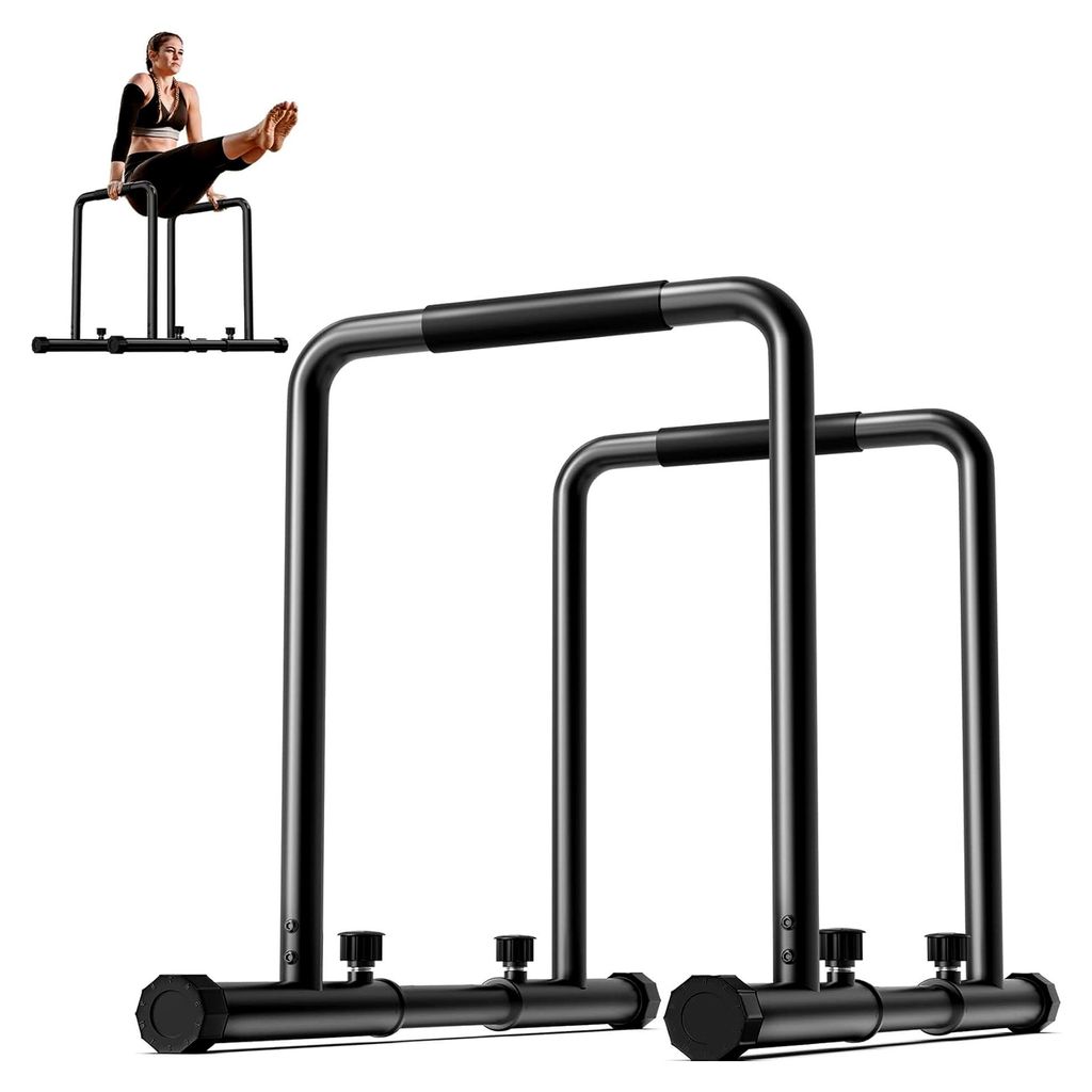 Verstellbare Dip-Barren – 500 kg Dip-Station, tragbar, funktional, Fitness-Bar mit Sicherheitsanschluss, robuster Dip-Ständer, Body-Presse, Para...