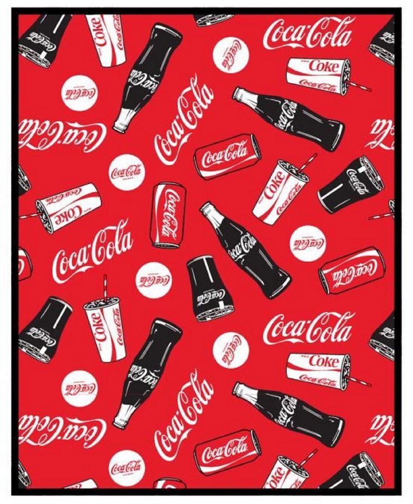 Coca Cola Flauschdecke Kuscheldecke 120 x 150 cm Produktbild 