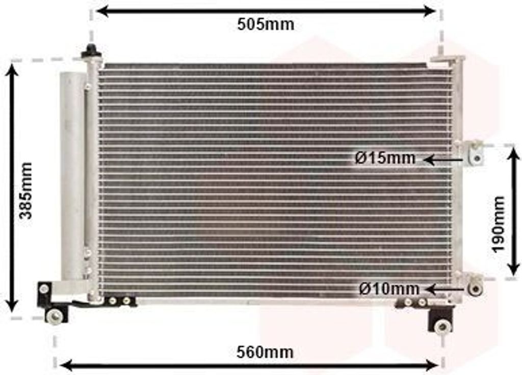 VAN WEZEL 18005486 Kondensator Klimaanlage Klimakondensator für FORD Ranger (ET) +Trockner