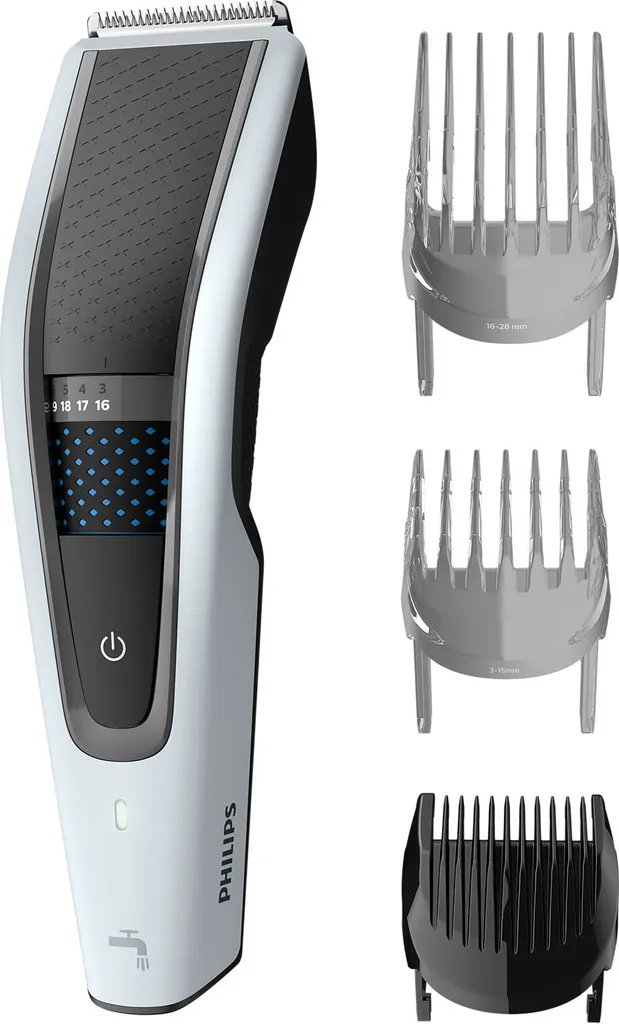 Philips 5000 HC5610/15 Tondeuse Cheveux Noir et Blanc avec Lames Acier