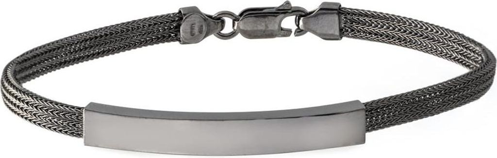 SILBERKETTEN STORE Fashion Armband - 925 Silber, Ruthenium RUT186, Länge wählbar - 20cm