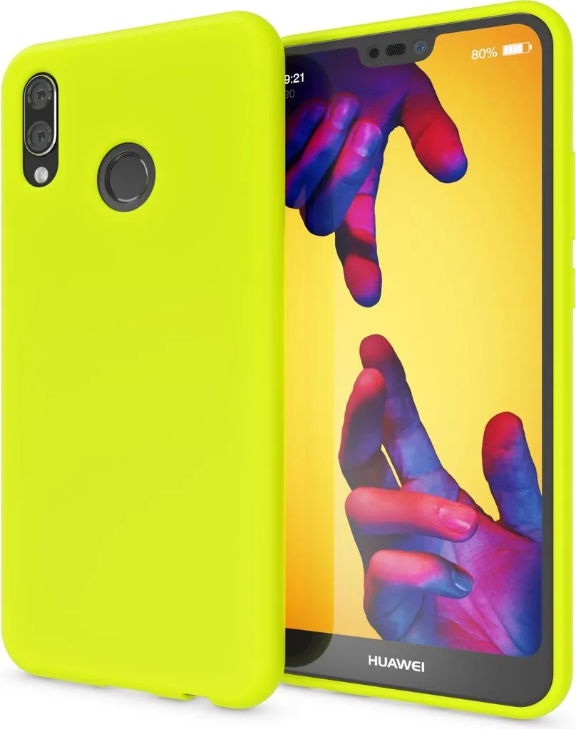Custodia NALIA Huawei P20 Lite Giallo Neon | Cover Silicone TPU Slim