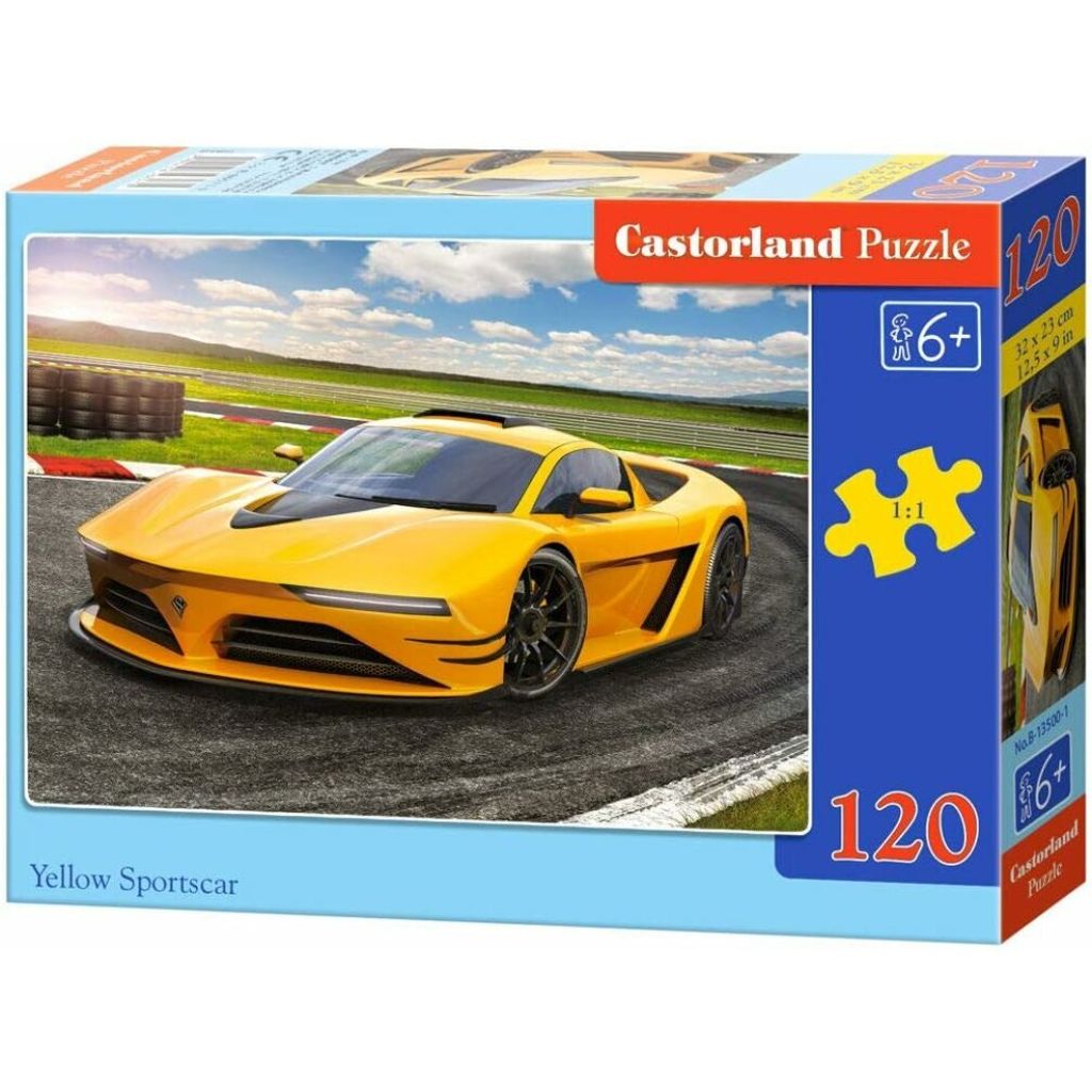Puzzle, 120 Teile, Gelber Sportwagen 13500 Produktbild 