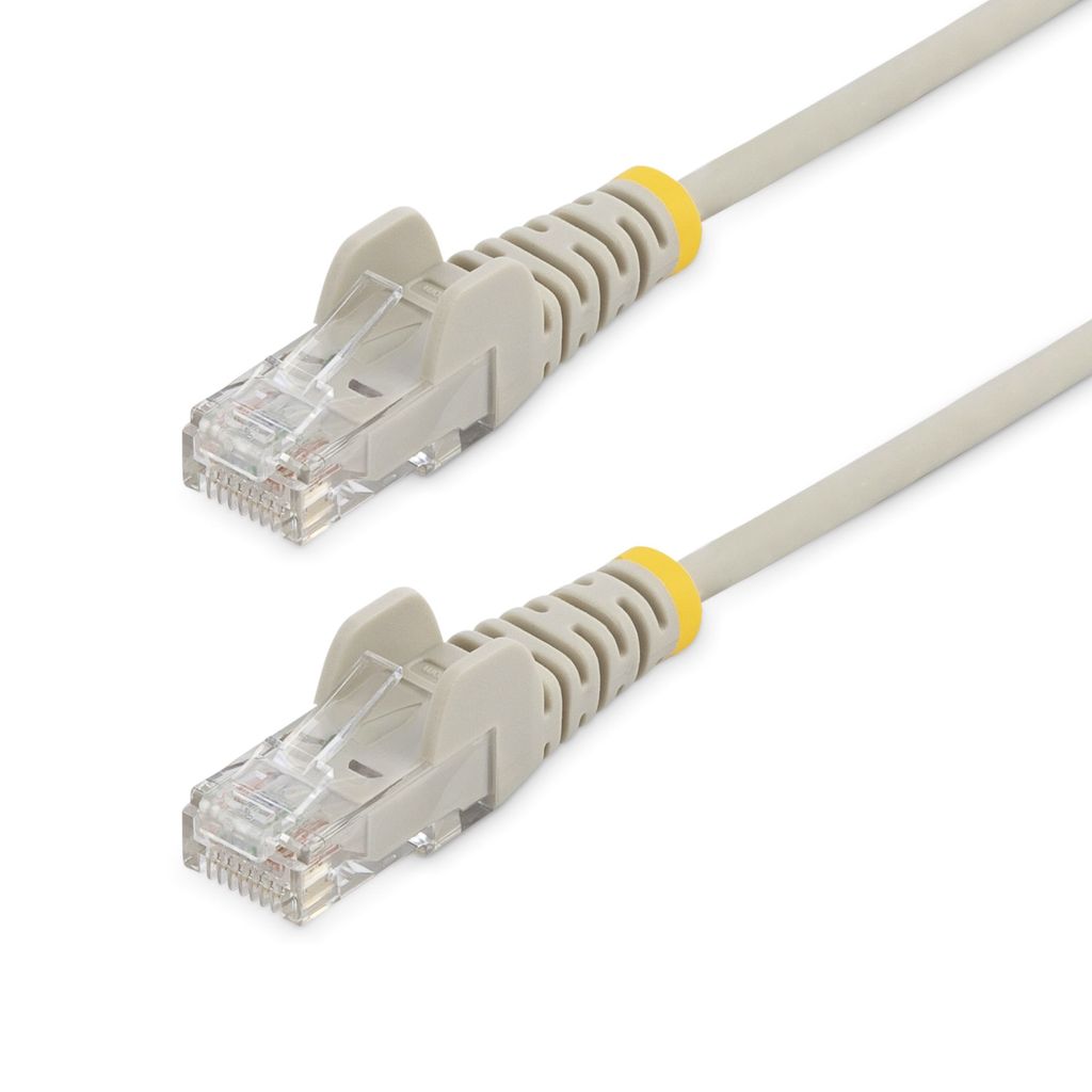 StarTech.com N6PAT50CMGRS Cat6 Patchkabel 0,5 m – Slim LSZH, Snagless RJ45, 10 Gbit/s, PoE, Grau