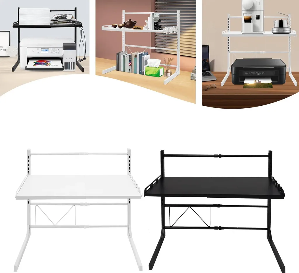 Organiseur Cuisine : Étagère Micro-ondes Extensible Hauteur Réglable - 4
