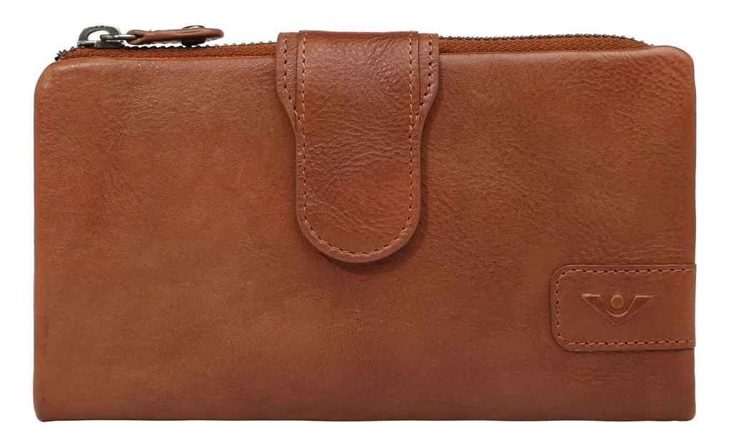VOi Dakota Rabia Wallet Cognac - Grand Porte-monnaie en Cuir Marron