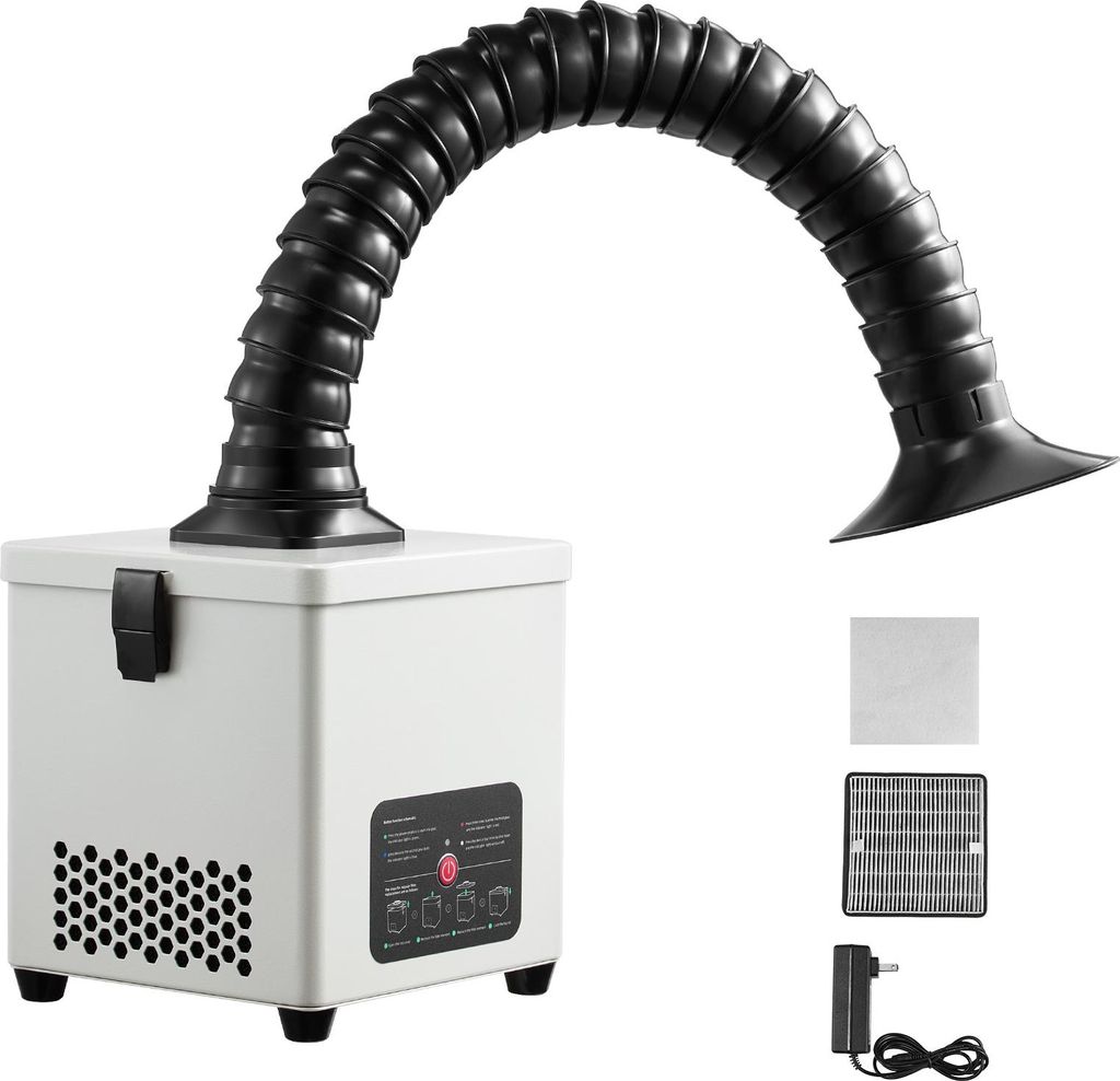 SucceBuy Lötrauchabsaugung mit dreistufigem Filtersystem, 180 m³/h Saugleistung und regulierbarem Luftstrom, bürstenlose Tischabsaugung für Lö...