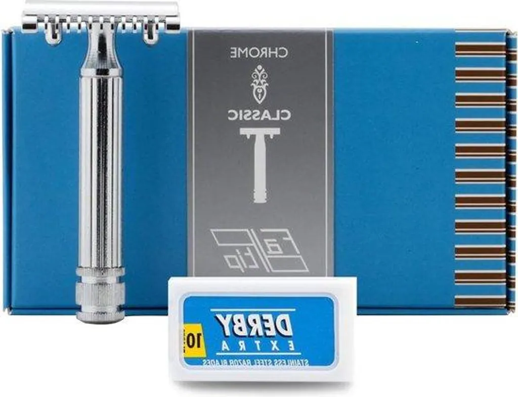 Tondeuse à barbe chromée grande taille 100g pour un rasage de précision