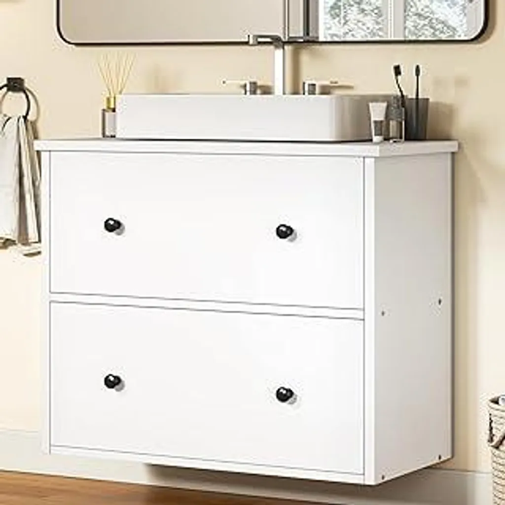 Trend Bagno 2026: Mobile Lavabo Sospeso 60 cm Bianco Minimal