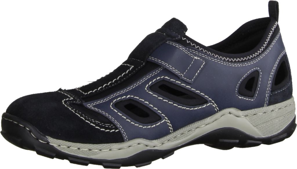 Rieker Herren Klett Halbschuh durchbrochen dunkelblau 44 Produktbild 36