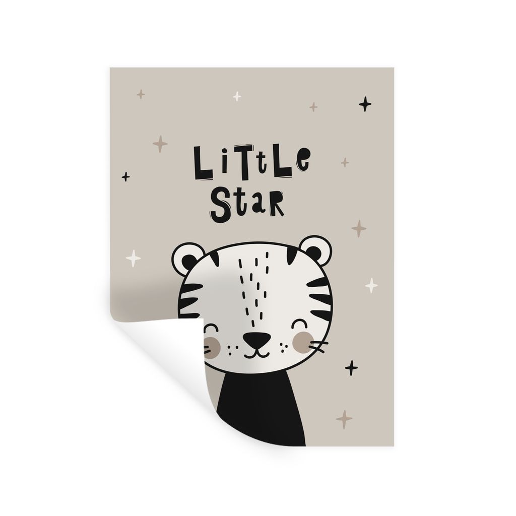 MuchoWow Wandtattoo Wandsticker Wandaufkleber Zitate - Sprichwörter - Kleiner Stern - Kinder - Baby 120x160 cm Selbstklebend und Repositionierba...
