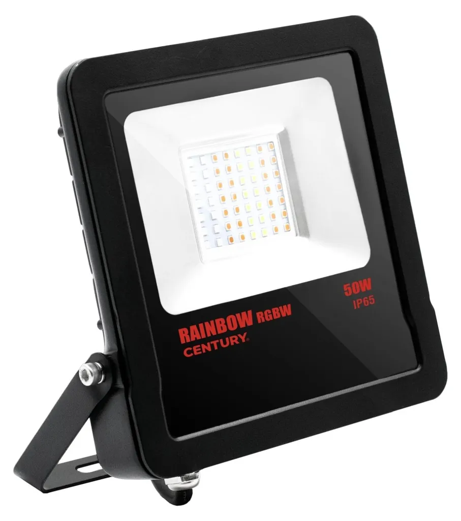 Éclairage de Jardin LED RGB 50W Noir IP65 CENTURY Rainbow pour Façade