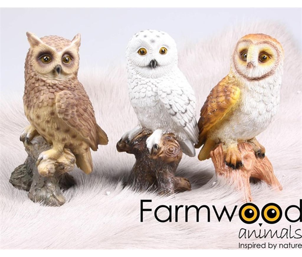 Farmwood Tiere Gartenstatue Eule 19 cm