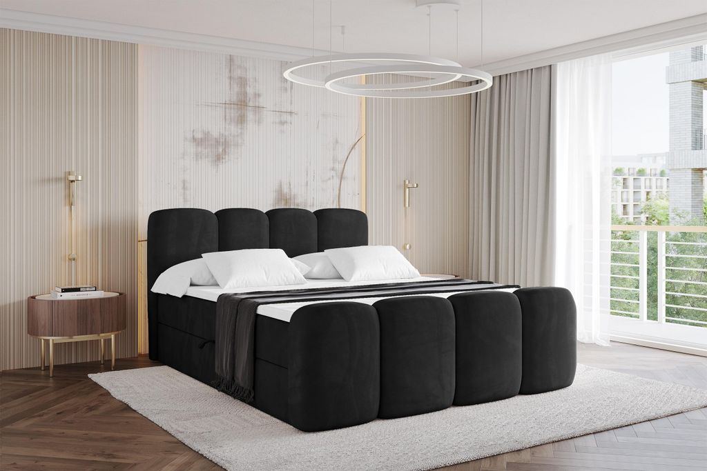 ALTDECOR Boxspringbett mit Fußteil - H3 Matratze und Topper Produktbild 