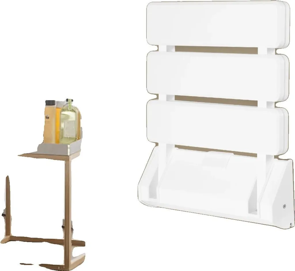 Siège de douche rabattable 90° - Fixation murale solide charge 130kg