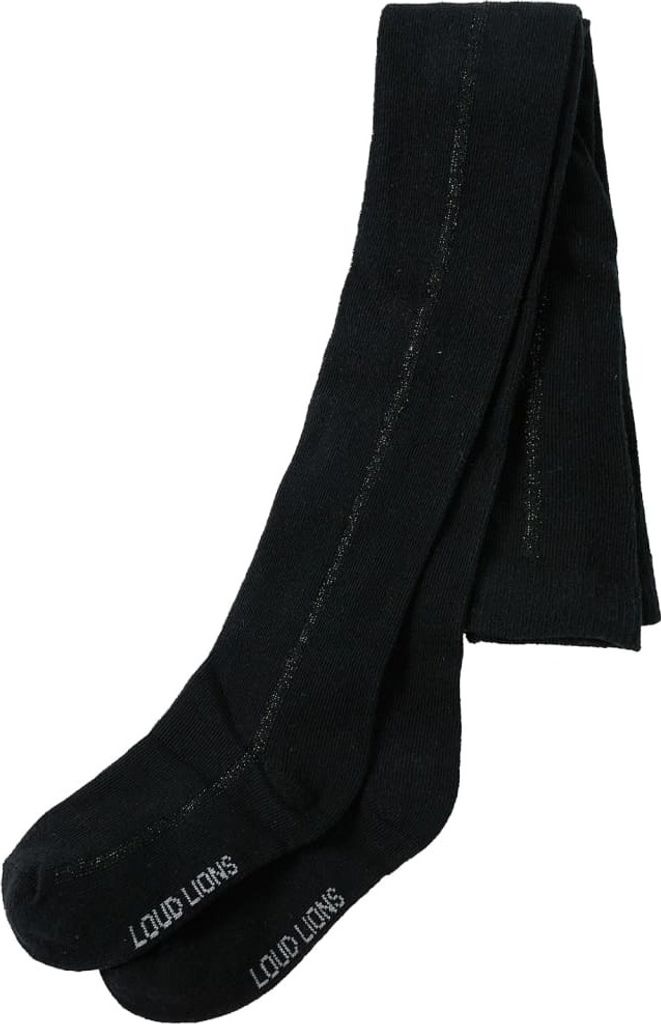 Kinderstrumpfhose Schwarz Gr. 104 mit glitzerndem Streifen