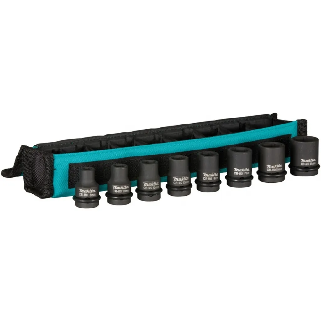 Makita E-02989 Set di 8 pezzi di chiavi a bussola 1/2