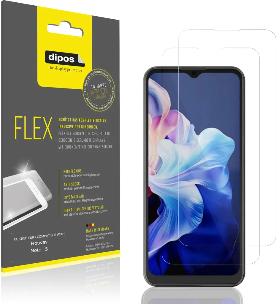 Set 2 Pellicole dipos Flex per Hotwav Note 15 - Rivestimento Totale