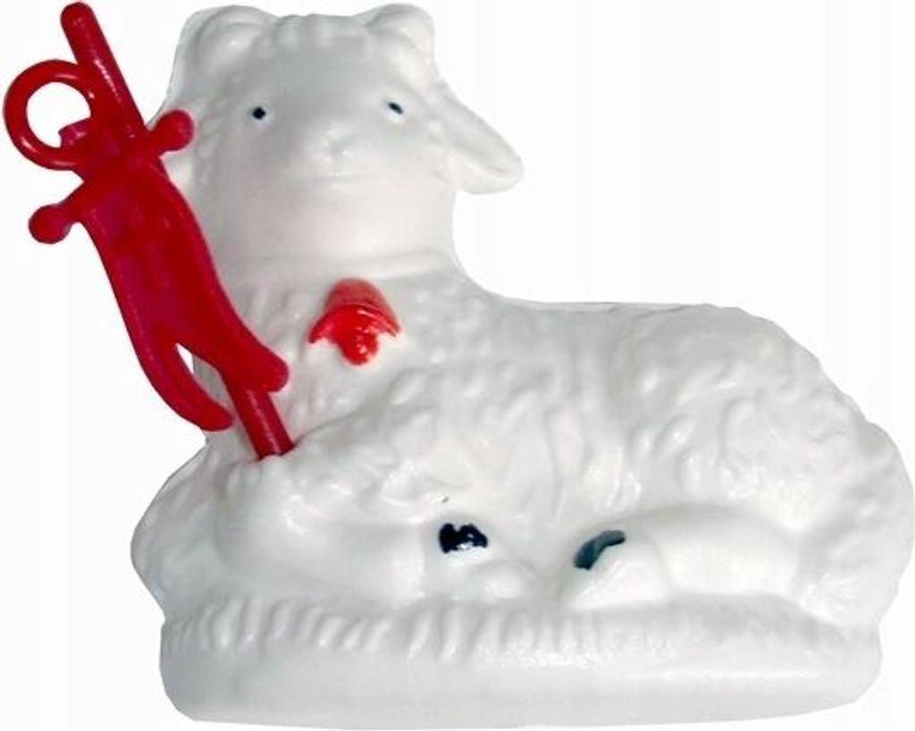 Baranek wielkanocny biały 7 cm dekoracja