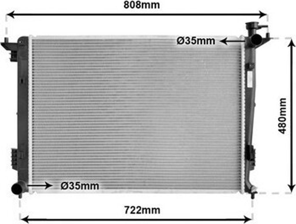 VAN WEZEL 82002285 Kühler Wasserkühler Motorkühler für Produktbild 