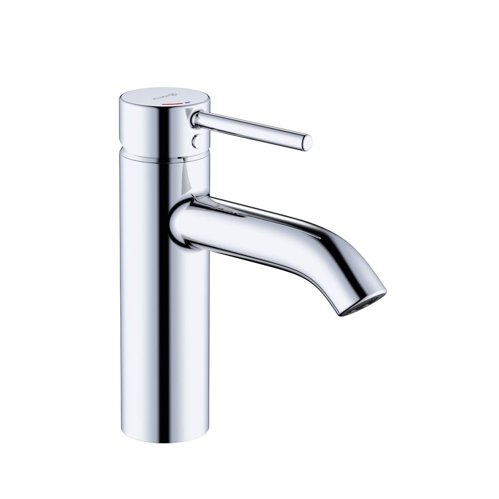 KLUDI BOZZ Waschtisch-Einhandmischer, Auslaufhöhe 100mm, ohne Ablaufgarnitur, EcoPlus, 381980576WR4