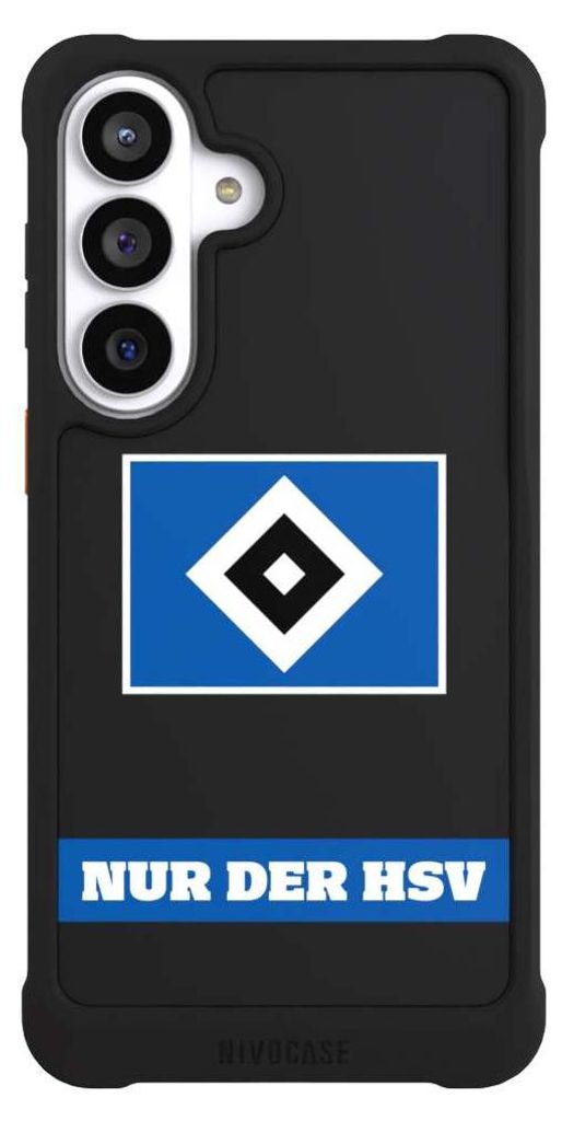 NIVOCASE Hülle für Samsung Galaxy S26+ Stoßfeste Handyhülle NIVOmax Case Schwarz HSV Hamburger SV Statement