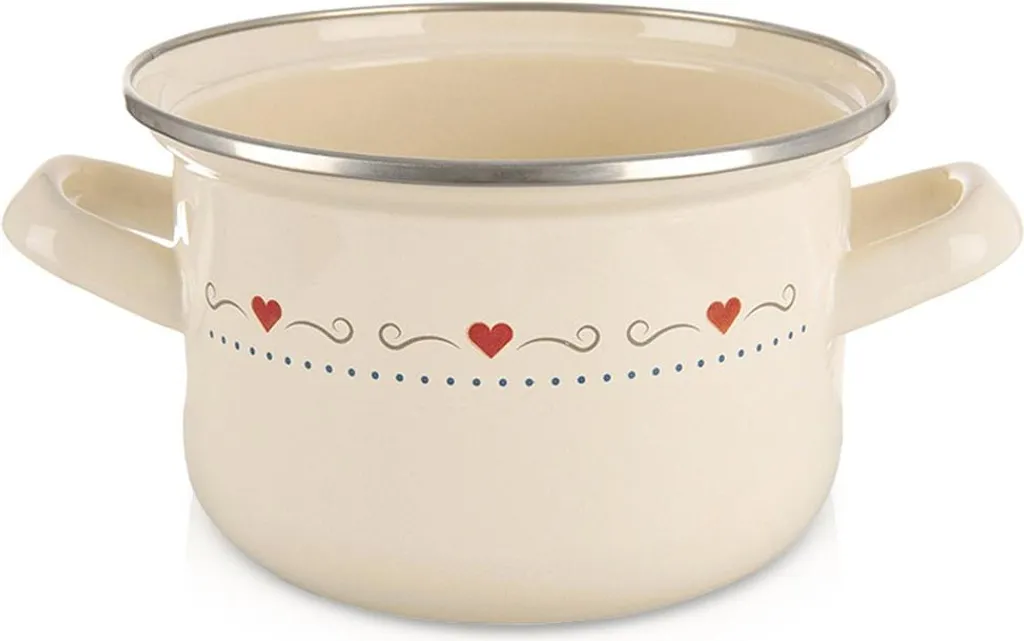 Casseruola Smaltata 16cm Color Crema - Pratica, Sana e Resistente
