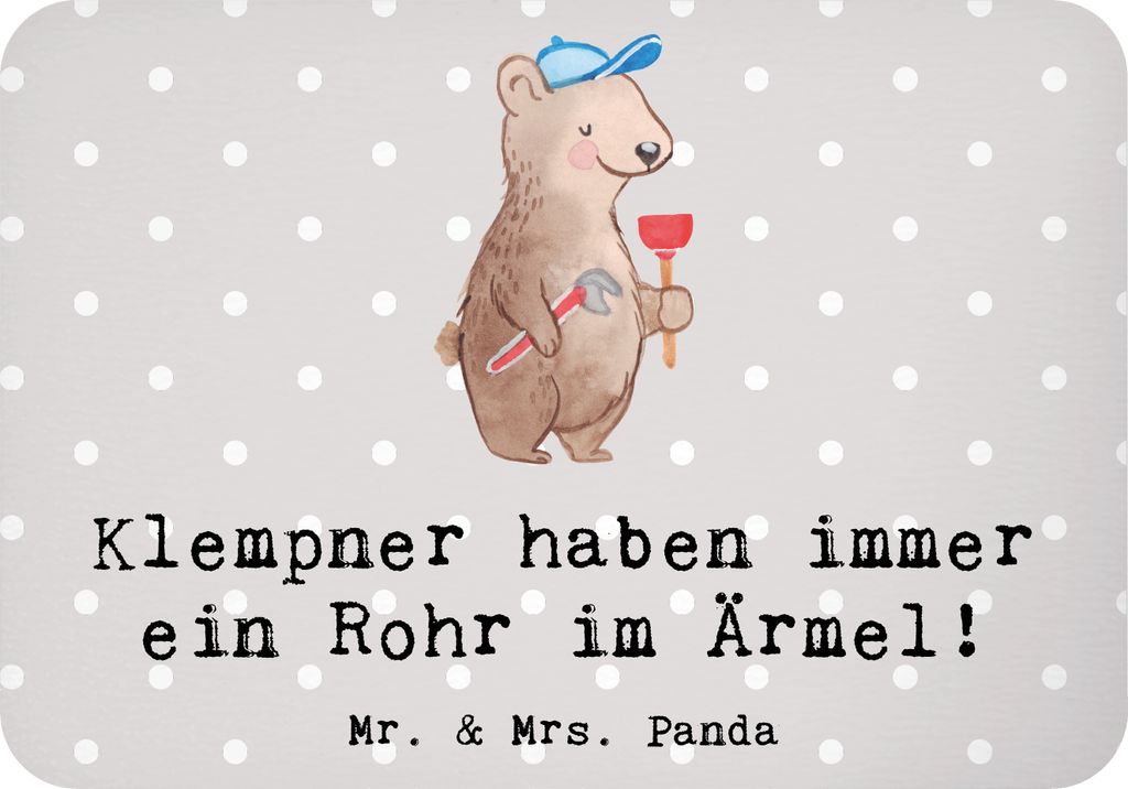 Mr. & Mrs. Panda magnet Klempner Helden - Grau Pastell - Geschenk, Handwerker, Pinnwandmagnet, Berufsehre, Kühlschrankmagnet, Beruf, Berufsprodukt...