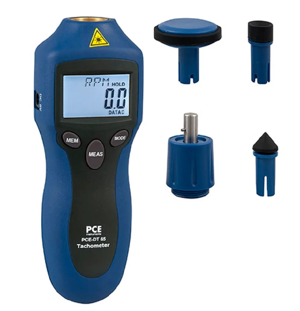 Mesureur de Vitesse PCE-DT 65 pour Contrôle de Moteurs et Poulies