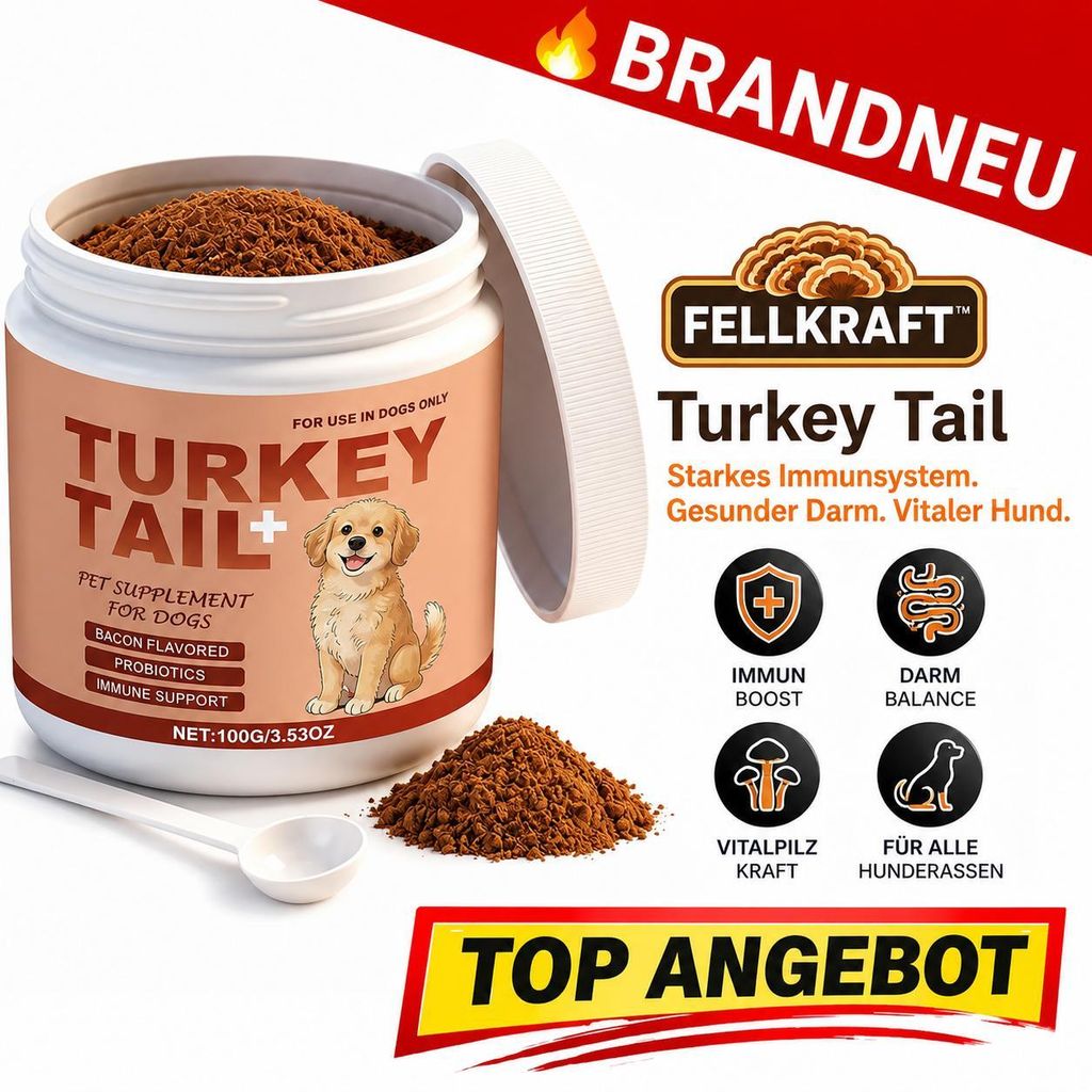 Fellkraft™ Turkey Tail Hunde Probiotika Vitalpilz Immun Produktbild 