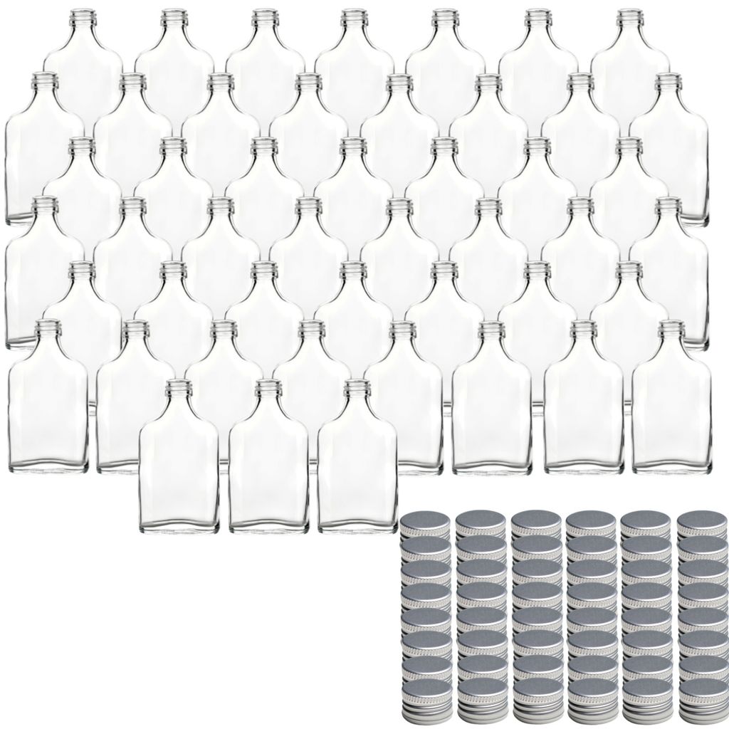 gouveo 48er Set Glasflaschen 40 ml Flachmann mit Produktbild 