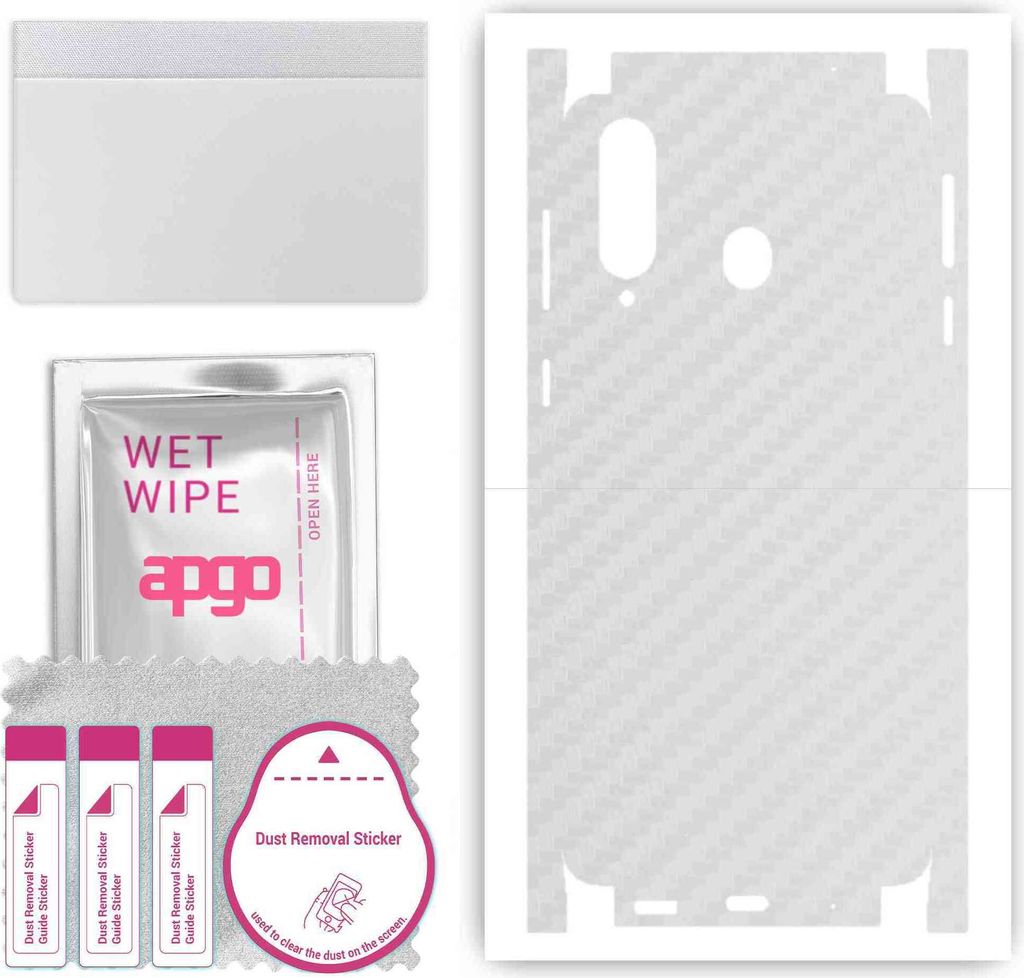 apgo Rückseite + Seiten Schutzfolie, Skin, kompatibel mit Samsung Galaxy A8s, Hinten Displayschutzfolie aus Vinylfolie, kratzfest, einfache Montag...