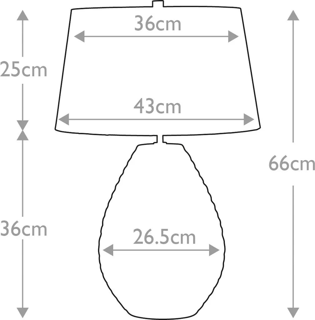 Lampe de Table Brunswick Elstead en Céramique Gris-Argenté 66cm E27 - 5