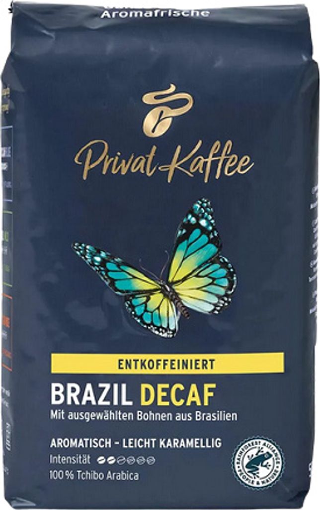 Tchibo | Kaffeebohnen Decaf Brazil - 500 g - Entkoffeiniert - Sanfter Genuss - 100% Arabica